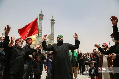 عزاداری عاشقان امام باقر (ع) در حرم بانوی کرامت