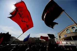تشییع پیکر دو شهید گمنام در دانشگاه تهران جنوب