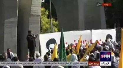 نوحه&zwnj;خوانی حاج سعید حدادیان در پیاده&zwnj;روی کاروان دانشجویی از دانشگاه تهران تا حرم امام خمینی (ره)
