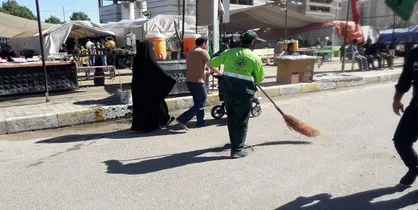 فعالیت ۱۵۰۰ پاکبان در کربلا و نجف
