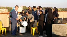 رویداد نجومی گذر سیاره عطارد از کنار خورشید در دانشگاه مازندران رصد شد
