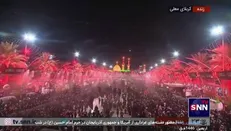 حضور دسته‌های عزاداری از آمریکا و جمهوری آذربایجان در حرم امام حسین (ع) در شب اربعین ۱۴۴۶ ه. ق