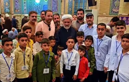 لحظاتی از حضور حجت&zwnj;الاسلام&zwnj;والمسلمین طائب، رئیس سازمان بسیج مستضعفین در مسجد مقدس جمکران