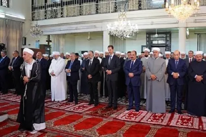حضور &laquo;بشار اسد&raquo; در نماز عید قربان در دمشق