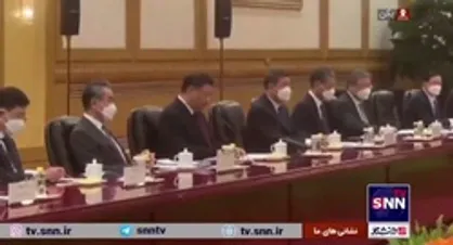 دیدار و گفتگوی روسای جمهوری ایران و چین در پکن