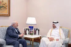 دیدار نخست وزیر و وزیر کشور دولت قطر با ظریف