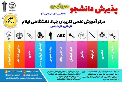 پذیرش دانشجو در ۱۱ رشته در مرکز آموزش علمی کاربردی جهاد دانشگاهی ایلام از مهر امسال