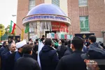 آیین تشییع و تدفین شهید گمنام در دانشگاه خوارزمی