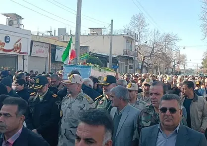 پیکر شهید حافظ مرزهای میهن &laquo;هادی سدیدی&raquo; در کلاله گلستان تشییع شد + فیلم