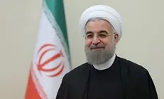 روحانی به جمع شرکت کنندگان در راهپیمایی ۲۲ بهمن پیوست