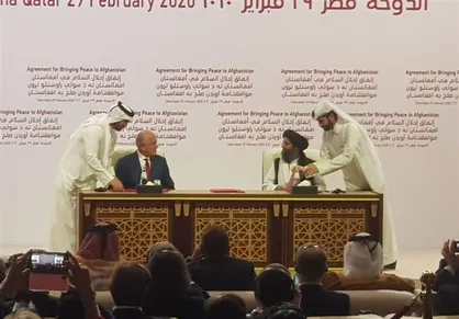 توافق صلح آمریکا و طالبان امضا شد