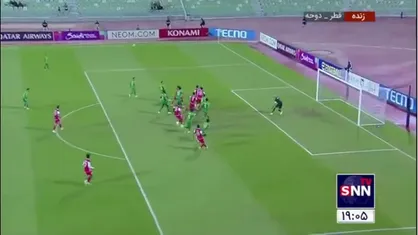 گل آفساید پرسپولیس به الشرطه در دقیقه ۷۵