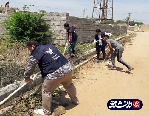 فعالیت جهادگران دانشگاه آزاد خوزستان در مناطق سیل زده