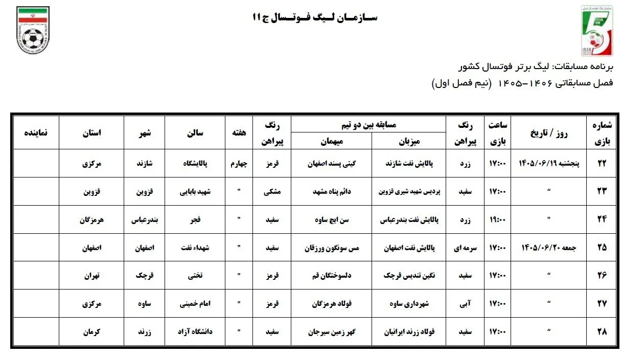 فوتسال لیگ فوتسال لیگ