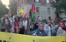 راهپیمایی دانشجویان دانشگاه کلمبیا در حمایت از غزه