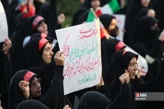 اجتماع دانشجویان قمی در محکومیت اغتشاشات اخیر