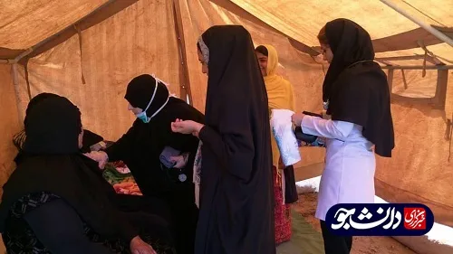 فعالیت گروه جهادی شهید بقایی دانشگاه علوم پزشکی اهواز در مناطق سیل زده خوزستان