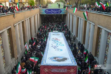 تشییع پیکر مطهر سردار شهید علیرضا تنگسیری در تهران (۲)