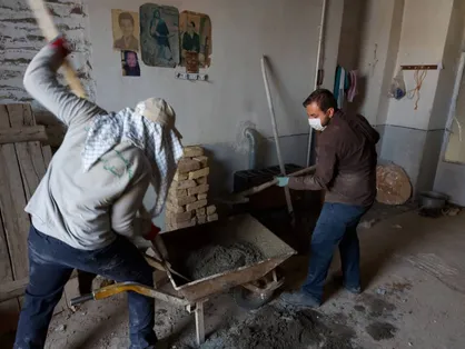 ارائه خدمات عمرانی و آموزشی گروه جهادی شهید حججی در روستاهای کاشان