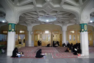 آیین ترتیل‌خوانی قرآن کریم در حرم حضرت معصومه(س)