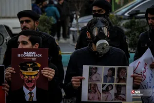 تجمع  دانشجویان مقابل سفارت آلمان