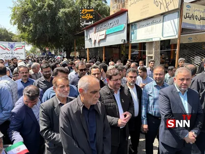 حضور محمد مخبر  مشاور و دستیار مقام معظم رهبری در راهپیمایی روز قدس در دزفول+ عکس