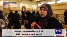 بانوی لبنانی: ما شکست نخوردیم؛ سید حتی در شهادت هم ما را قوی‌تر کرد+فیلم