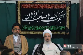 آیت الله مکارم شیرازی و آیت الله محمود علوی وزیر اطلاعات