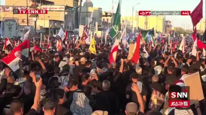 تصویر دیگر از تجمع عراقی&zwnj;ها در محل تشییع پیکر رهبر شهید