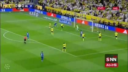 گل آفساید الهلال به النصر با ضربه سر کریم بنزما