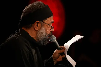 عزاداری شب هشتم محرم ۹۸ با مداحی حاج محمود کریمی +تصاویر