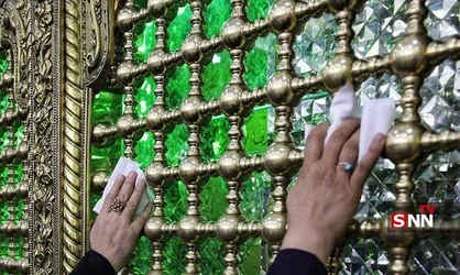 آماده&zwnj;سازی حرم بانوی کرامت در آستانه نوروز+فیلم