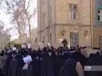 تجمع دانشجویان مقابل وزارت امور خارجه