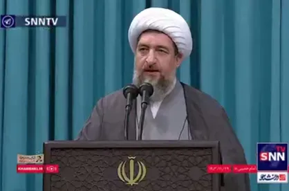 سخنرانی نماینده ولی فقیه در آذربایجان شرقی و امام جمعه تبریز در حضور رهبر انقلاب + فیلم