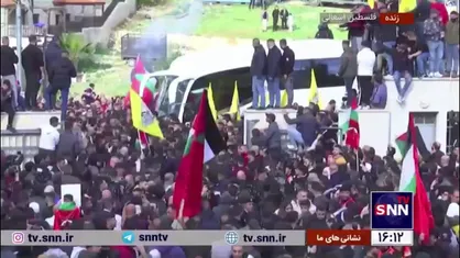 استقبال پرشور مردم از کاروان اسرای فلسطینی در رام الله