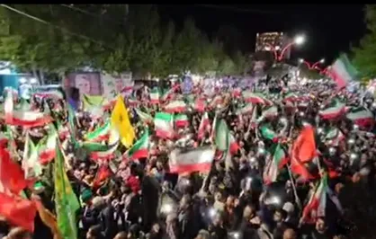 طنین فریاد &laquo;الله اکبر&raquo; در تجمع سوگ و حماسه امشب مردم کاشمر