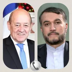 گفتگوی تلفنی وزرای امور خارجه جمهوری اسلامی ایران و فرانسه