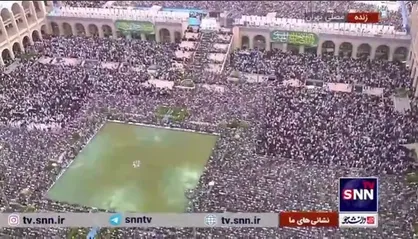 تصاویر هوایی زیبا از حضور پرشور اقشار مختلف مردم در نماز با شکوه عید سعید فطر