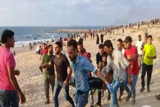 مجروحیت ده‌ها فلسطینی در هجدهمین راهپیمایی دریایی