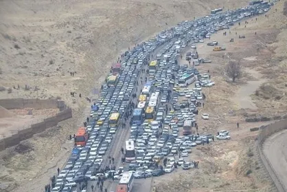 ترافیک ترانزیتی در مرز مهران