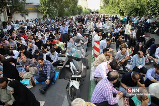 مراسم دعای عرفه در خیابان سعدی