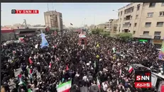 تایم لپسی از حضور پرشور و بی انتهای مردم در تشییع پیکر شهدای اقتدار+ فیلم
