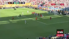 ارسال مسی روی تور دروازه اسپانیا فرود آمد / اسپانیا 1 - 0 آرژانتین