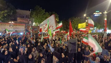 راهپیمایی مردم مبعوث شده بجنورد در شب ۱۳۵