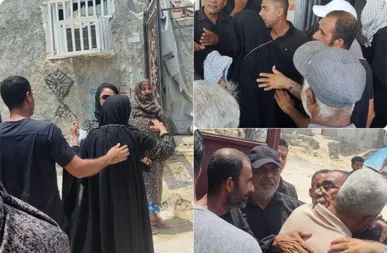 اولین مقصد بعد بازگشت از کربلا ؛ زیارت مقتل فرزند/ رجزخوانی بردار شهید + فیلم