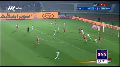 پاس عالی اورونوف برای علی علیپور که شوت مهاجم پرسپولیس نا امید کننده به بیرون رفت