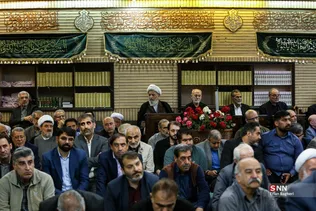 مراسم گرامیداشت شهید علی لاریجانی در مسجد بلال صدا و سیما