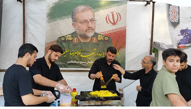 فعالیت ۱۳ موکب جهادی استان در مراسم بدرقه امام شهید
