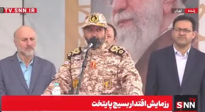 سردار حسن&zwnj;زاده: جمعیت حاضر بخشی از بسیجیان ۲ میلیون نفری تهران بزرگ هستند + فیلم