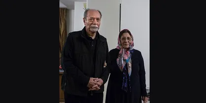 علی نصیریان به سوگ همسر نشست